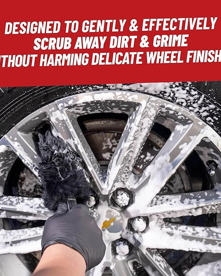 Chemical Guys Gerbil Wheel and Rim Cleaning Brush - Soft Natural Bristle Detailing Tool for Tires, Exhausts & Delicate Surfaces - Wheel Cleaner Brush to Safely Clean Brake Dust, Grime and Dirt, 1 Pack