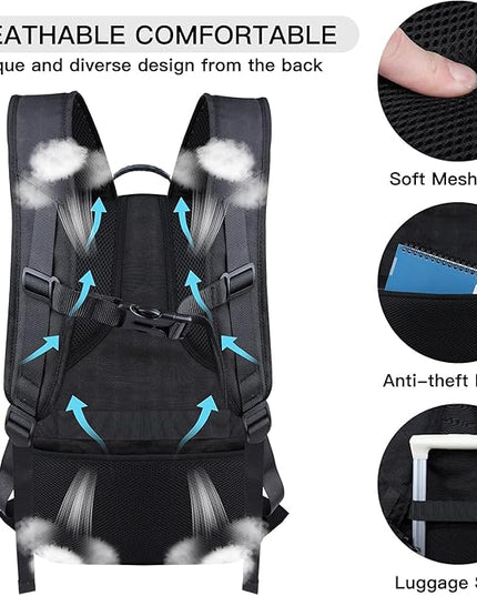 Travel Backpack, 18.4 Inch Laptop Backpacks for Men Women with USB Port, 55L Anti Theft Water Resistant College Bussiness TSA Airline Approved Work Computer Backpack, Purple