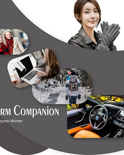 Vagasi Winter Gloves for Women, Touch Screen Cold Weather Thermal Warm Windproof Gloves, Soft Thick Fleece Lining Glove