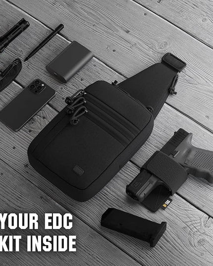 M-Tac CCW Sling Bag for Men & Women - EDC Shoulder Bag Tactical - Crossbody Concealed Carry Bag - Mens Chest Pack