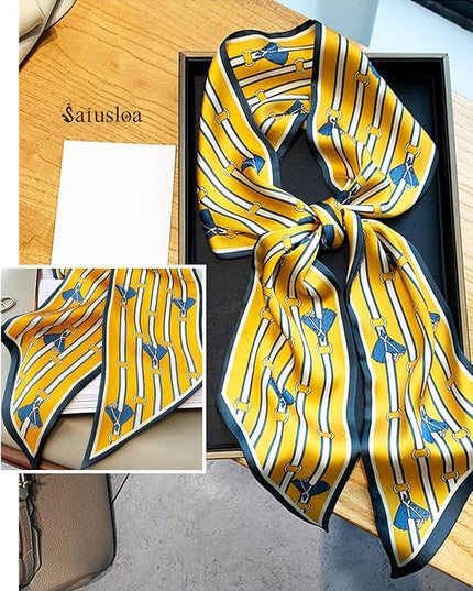Purse Scarf For Handbags Head Scarves For Women's Hair Bags Scarfs Long Skinny Scarves Fashion Silky