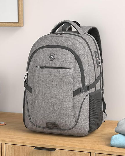 SHRRADOO Anti Theft Laptop Backpack Travel Backpacks with usb Charging Port for Women Men High School College Backpack Computer Bag Fits 17 Inch Laptop,Black