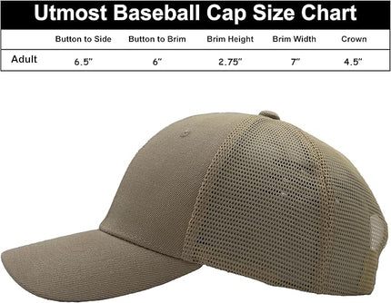 Utmost Structured Baseball Cap with Adjustable Closure - Performance Hat for Outdoor Activities