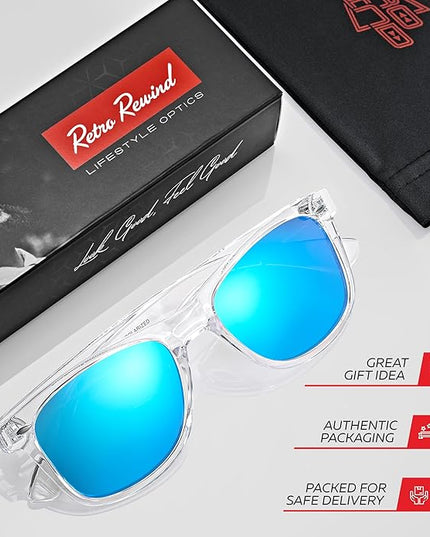 Retro Rewind Polarized Sunglasses for Men and Women - UV Protection Classic Sun Glasses