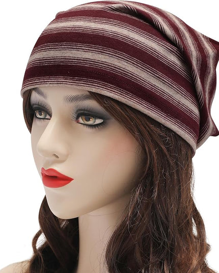 ZLYC Cotton Thin Slouchy Beanie Hat for Men Women Fashion Soft Stretch Knit Skull Cap