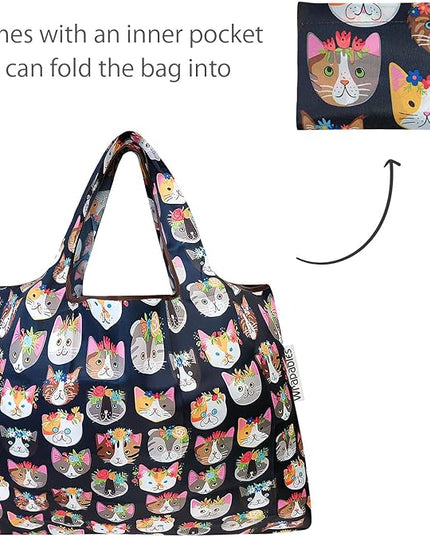allydrew Large Foldable Tote Nylon Reusable Grocery Bags