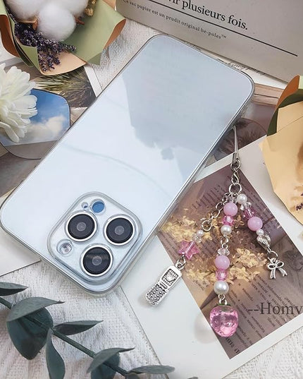 1-4PCS Cute Phone Charms Aesthetic Y2K Cell Phone Charms Strap Pink Strawberry Butterfly Star PhoneCharm Y2K Accessories for Bag Keychain Airpods Camera Pendants Decor