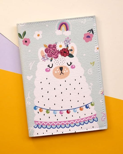 Passport Cover for Kids, Women and Men, Cute Travel Passport Holder (Doodle Lama)
