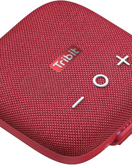 Tribit StormBox Micro 2 Portable Bluetooth Speaker, Bluetooth 5.3 Speakers with XBass, IP67 Waterproof, 12H Playtime Long Battery for Outdoor Camping Biking (Red)
