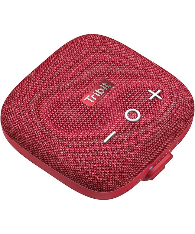 Tribit StormBox Micro 2 Portable Bluetooth Speaker, Bluetooth 5.3 Speakers with XBass, IP67 Waterproof, 12H Playtime Long Battery for Outdoor Camping Biking (Red)