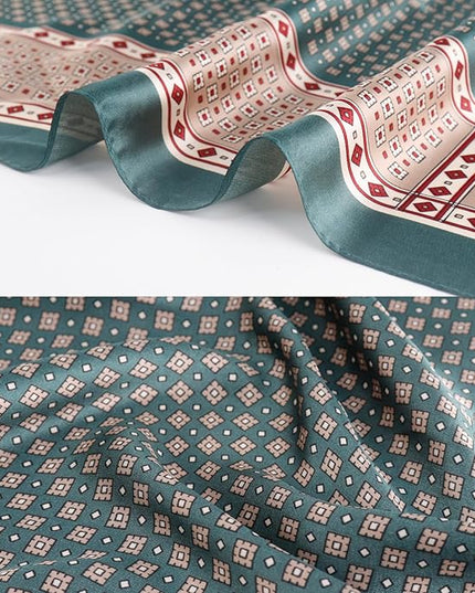 27.5 Inches Square Silk Feeling Neck Scarf for Men Necktie Silk Bandanas Pocket Square Cowboy Scarves