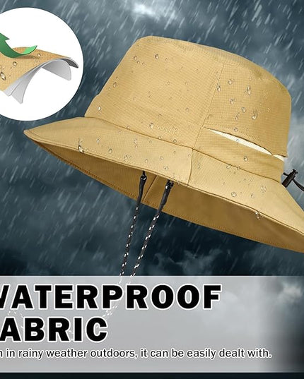 Sukeen Bucket Hat, Waterproof, Skin-Friendly, Shields Neck, Quick-Dry, Breathable, Hat for Fishing, Travel hat