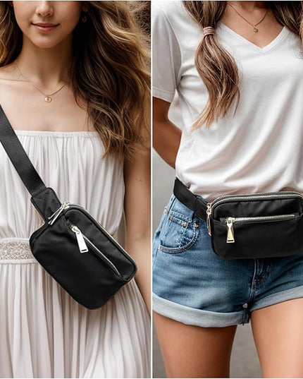 UTO Fanny Pack for Women Crossbody Trendy Fashion Belt Purse Chest Waist Hip Bumbag for Outdoor Shopping Travel Hiking