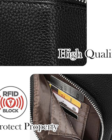INICAT RFID Blocking Sling Bag Anti Theft Crossbody Bags Women Valentine's Day Gifts Travel Purses Vegan Leather