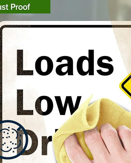Loads Low Drive Slow Sign, 10x7 Inches, 4 Mil Vinyl Decal Stickers Weather Resistant, Made in USA by My Sign Center