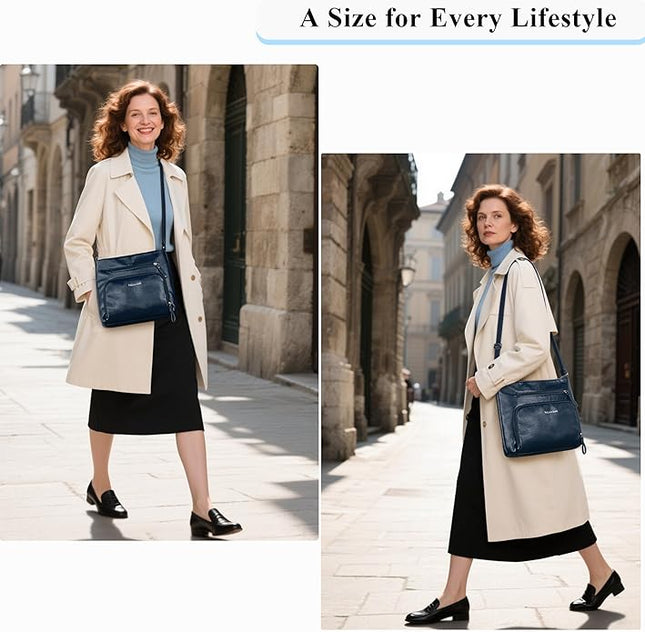 Crossbody Purses for Women Soft Vegan Leather Cross Body Handbag Lightweight Medium Shoulder Purse Travel Casual Bag
