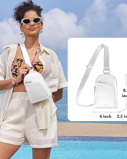 INICAT RFID Blocking Sling Bag Anti Theft Crossbody Bags Women Valentine's Day Gifts Travel Purses Vegan Leather