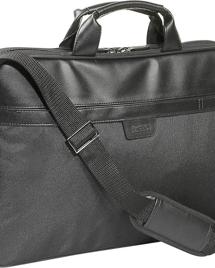 Kenneth Cole Reaction Urban Traveler Slim 18.4" Laptop Sleeve Top Zip Computer Portfolio Bag, Black