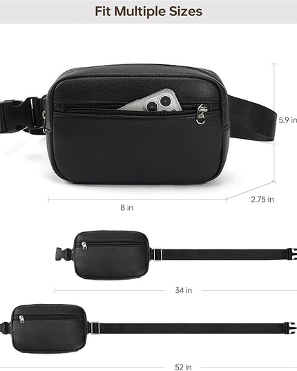 GOINSOUND Fanny Packs Belt Bag For Women Men Everywhere Small Fashion Crossbody Bags Waist Pack Vegan Leather Waterproof Cute Sling Chest Bag For Women