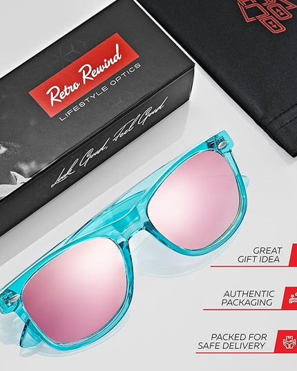 Retro Rewind Polarized Sunglasses for Men and Women - UV Protection Classic Sun Glasses