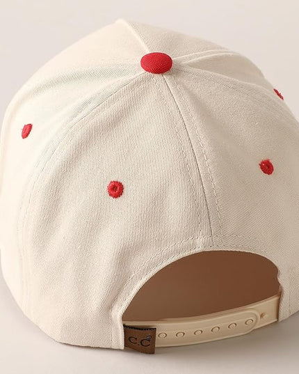 MIRMARU Two-Tone Vintage Canvas Trucker Hats for Men & Women, Adjustable Size Baseball Caps with Trendy Embroidered Design