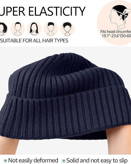 HiRui Knit Beanie for Men Women Kids, Winter Hats Warm Classic Daily Skull Caps
