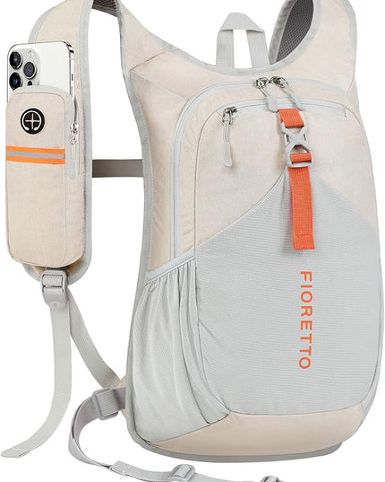 FIORETTO 20L Hiking Backpack for Women Men Mini Packable Backpack Lightweight Small Daypack for Camping Travel Outdoor, Beige