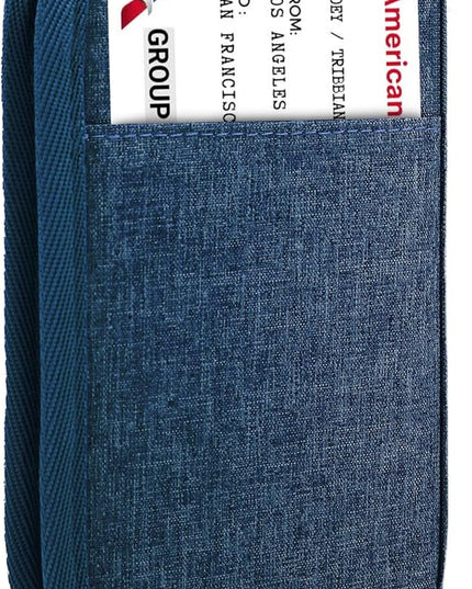 Single Passport Holder for Travel, RFID Travel Document Organizer for Women Waterproof Passport Wallet Men Portable Case for Cards, Boarding Pass, ID, Money, Tickets with Zipper