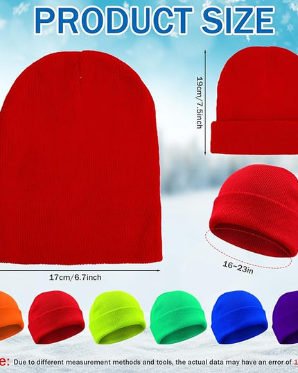 Yahenda 48 Pack Knit Beanies Hats Winter Beanie Hats Warm Knitted Cuffed Skull Cozy Cap for Men Women Unisex