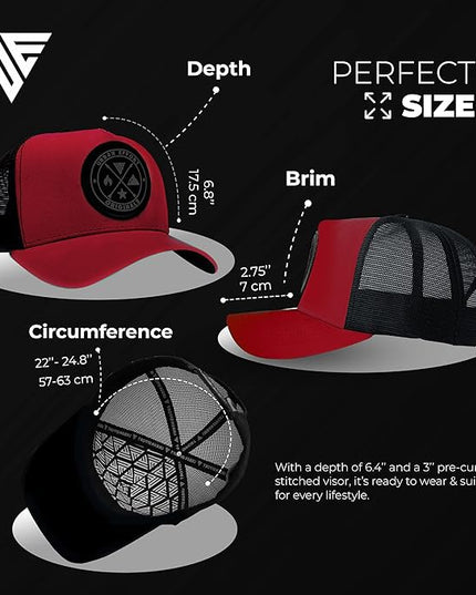 Urban Effort Mesh Back Cap - for Men and Women Baseball Hat 5-Panel Trucker Hat - Great Snapback Closure for Hunting & Hiking