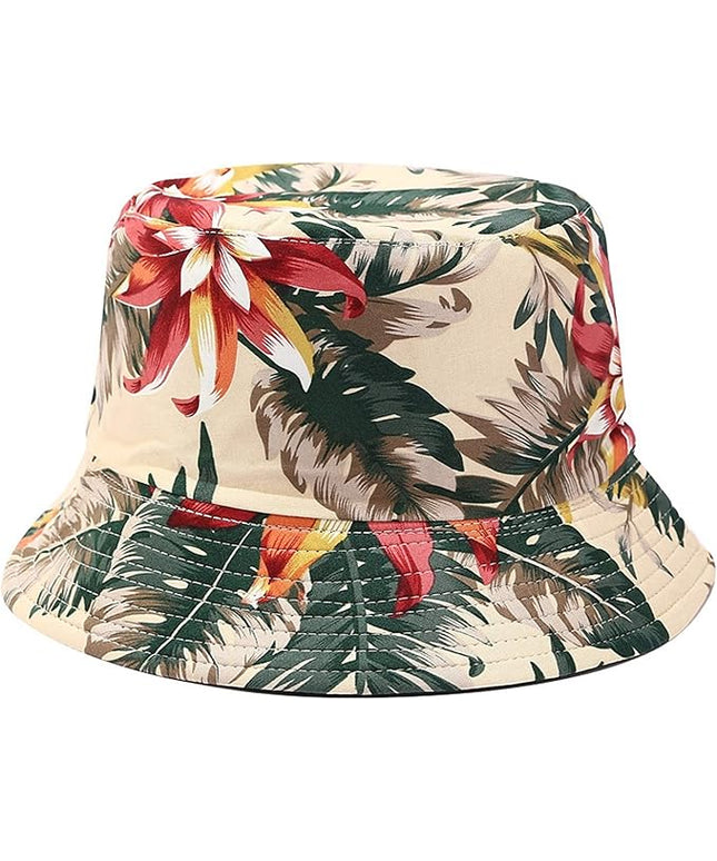 Mashiaoyi Unisex Print Double-Side-Wear Reversible Bucket Hat
