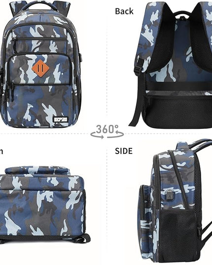 Classic Backpack for Men Women, School Backpack for Girls Boy Teens,15.6 Inch Laptop Bookbag with USB Charger for College High School Work Business Computer Book Bag,mochilas para hombres