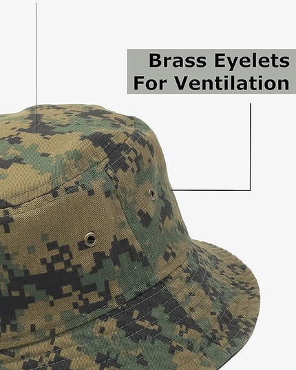 Utmost Bucket Hat 100% Cotton & Denim Lightweight Packable Outdoor Summer Beach Fishing Sun Hat