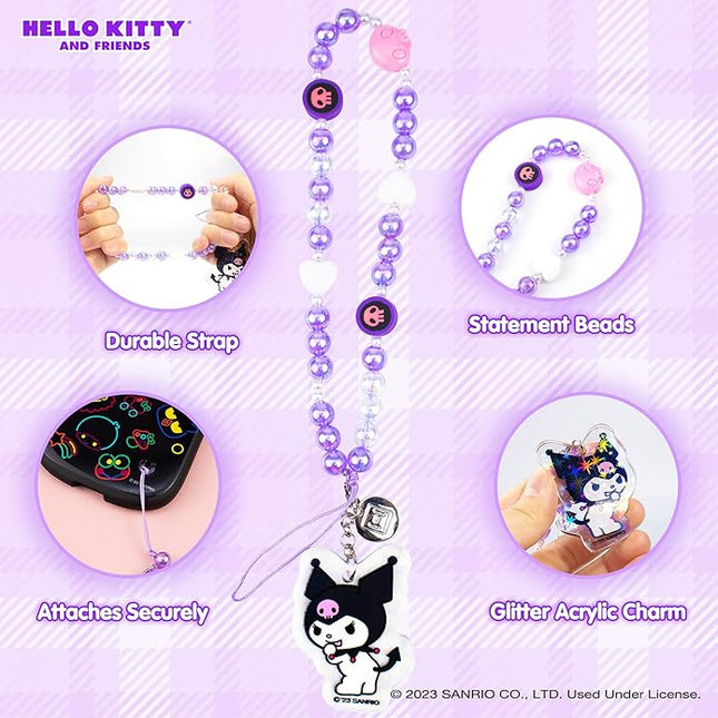 iFace Hello Kitty and Friends Beaded Wristlet Universal Phone Charm Strap - Cute Wrist Chain Lanyard Aesthetic Decor Strap for Cell Phone Camera Keys AirPods Keychains