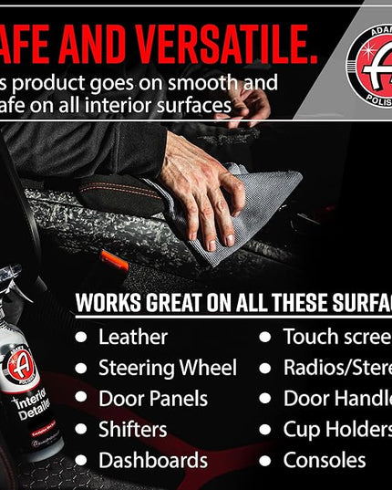 Adam's Polishes Interior Detailer (16oz) - Total Car Interior Cleaner, Protectant & Dressing | All Purpose Cleaner & Leather Conditioner | Vinyl, Dashboard, Screen, Seat Cleaner & More
