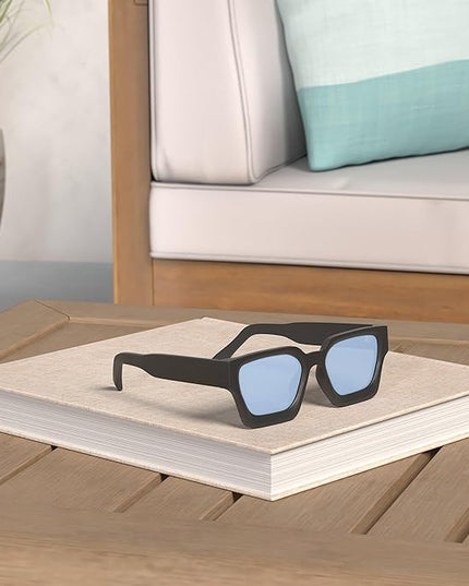 VANLINKER Thick Square Sunglasses for Men Women Retro Chunky Rectangle Shades UV400 Protection VL9731