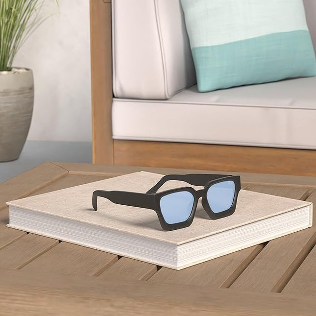 VANLINKER Thick Square Sunglasses for Men Women Retro Chunky Rectangle Shades UV400 Protection VL9731