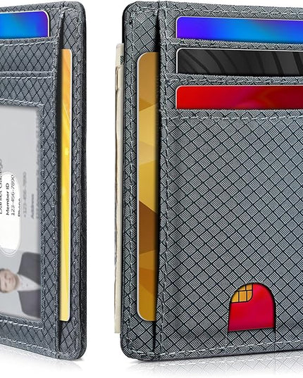 Artpaxy Slim Wallet for Men & Women, Minimalist Front Pocket Card Holder for Travel, RFID Blocking, Water Resistant Nylon Wallet for ID & Cash & Credit Card