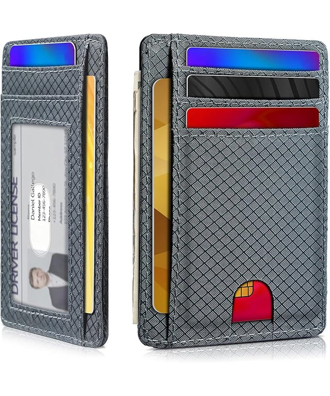 Artpaxy Slim Wallet for Men & Women, Minimalist Front Pocket Card Holder for Travel, RFID Blocking, Water Resistant Nylon Wallet for ID & Cash & Credit Card