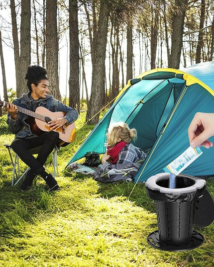 BLIKA 60 Pack Portable Toilet Absorbent Gel, Camping Toilet Gel Powder, Odor-Control Urine Liquid Waste Gel, Eco Absorbent Gel, Poo Urine Powder for Outdoor Camping, Hiking, Emergency