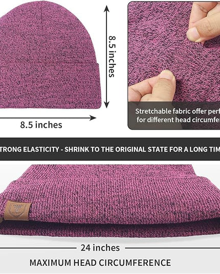 OZERO Winter Beanie Daily Hat - Thermal Polar Fleece Ski Stocking Skull Cap for Men and Women