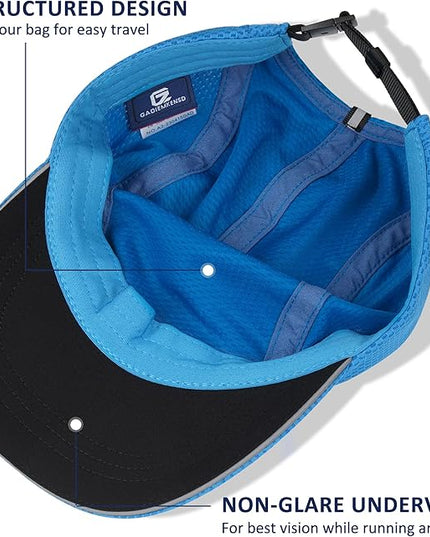 GADIEMKENSD Women's Race Day Running Cap Performance Mesh Hat - Excellent Ventilation, Lightweight, Reflective Safety