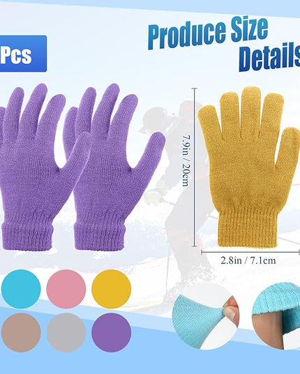 Hillban Winter Beanie Hat Gloves Set with Warm Socks Bulk, Homeless Knitted Beanie Cap Thick Thermal Winter Gloves Socks Pack