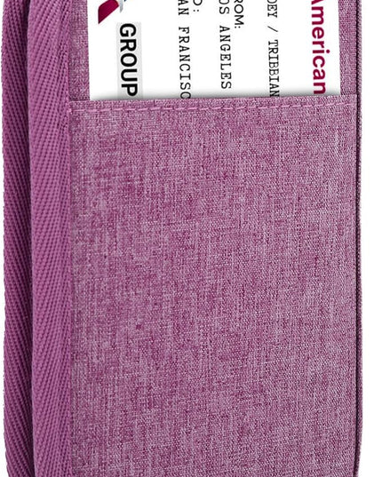 Single Passport Holder for Travel, RFID Travel Document Organizer for Women Waterproof Passport Wallet Men Portable Case for Cards, Boarding Pass, ID, Money, Tickets with Zipper