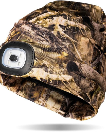 Night Scope Classic Rechargeable LED Warm Knit Beanie Head Light Hat Headlamp for Outdoor Activities