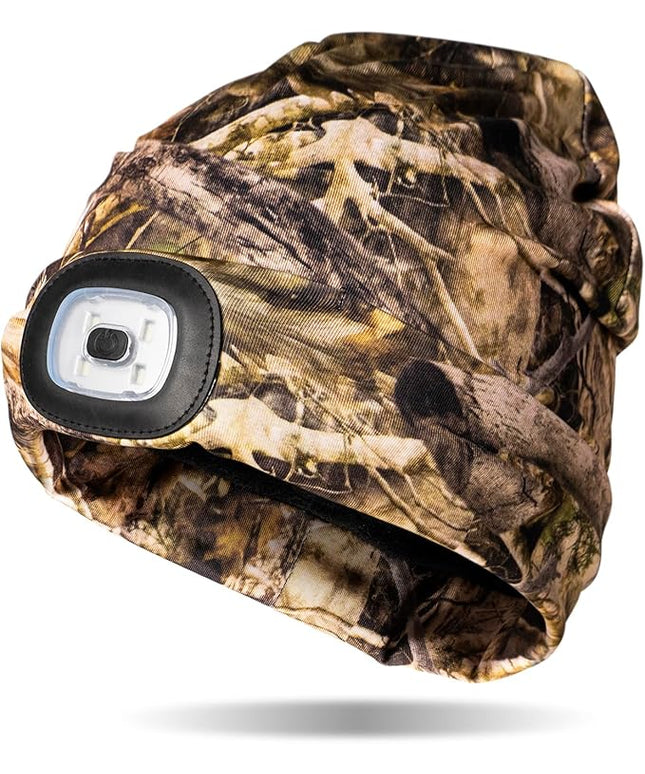Night Scope Classic Rechargeable LED Warm Knit Beanie Head Light Hat Headlamp for Outdoor Activities