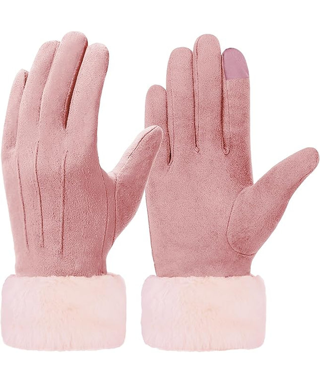 Vagasi Winter Gloves for Women, Touch Screen Cold Weather Thermal Warm Windproof Gloves, Soft Thick Fleece Lining Glove