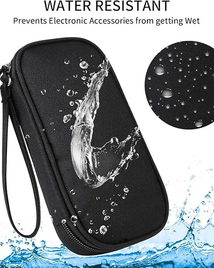 Universal Cable Organizer - Electronics Accessories Bag for Charger, Phone, Memory Cards & Travel Gadgets (Black)