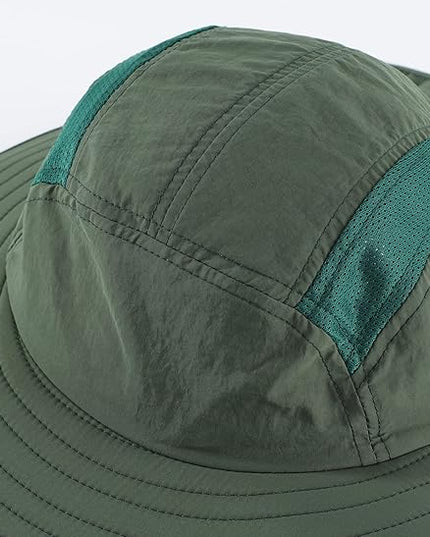 Home Prefer UPF 50+ Mens Wide Brim Fishing Hat with Neck Flap Sun Hat for Men Women Sun Protection Cap