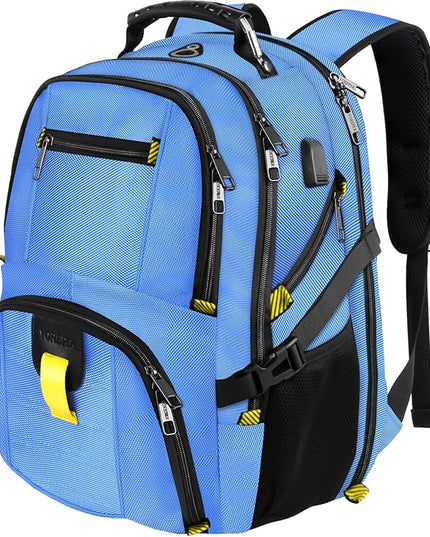 YOREPEK Travel Backpack, Extra Large 50L Laptop Backpacks for Men Women, Water Resistant College Backpack Airline Approved Business Work Bag with USB Charging Port Fits 17 Inch Computers, Cobalt Blue